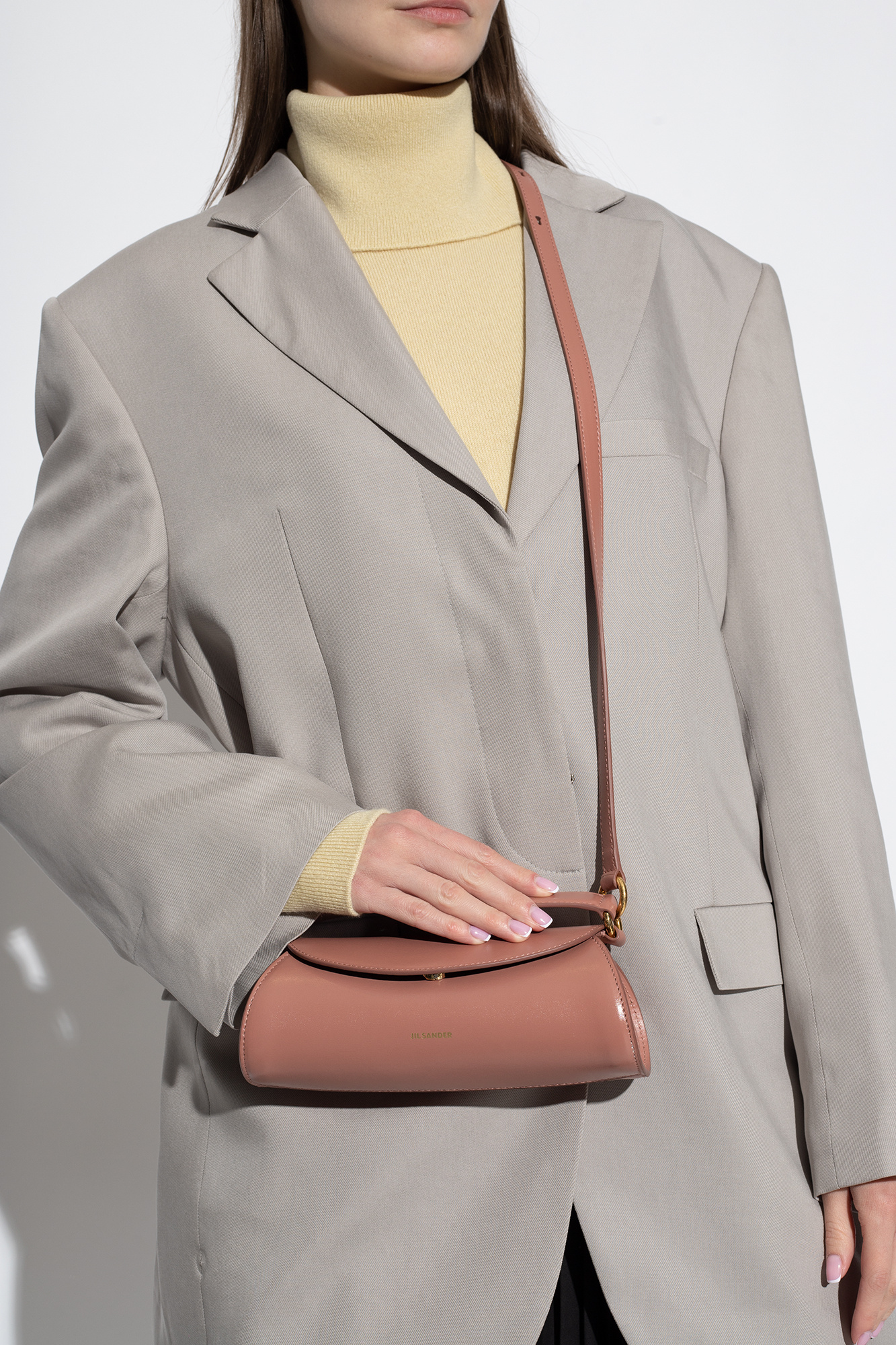 Brown 'Cannolo Mini' shoulder bag JIL SANDER - Vitkac GB